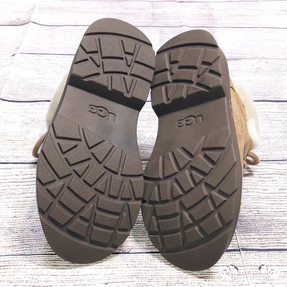 Ugg Australia Kids Tan Azell Hiker Suede Ankle Winter Boots shoes Size 11Toddler - Picture 6 of 11